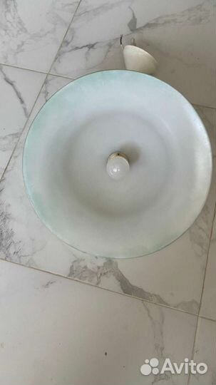 Подвесная люстра со стеклянным плафоном СССР