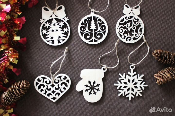 Елочная игрушка из дерева, подарок, Новый год