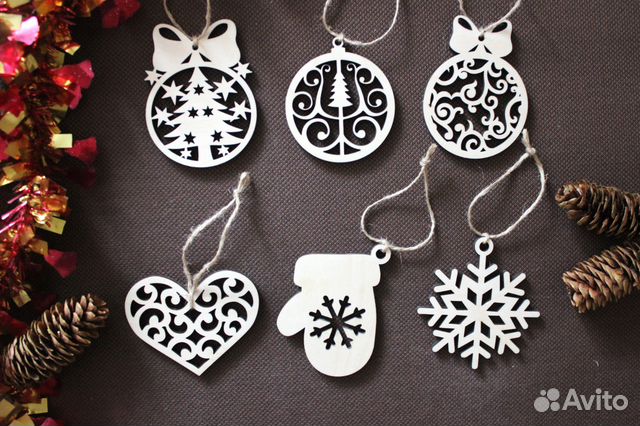 Елочная игрушка из дерева, подарок, Новый год