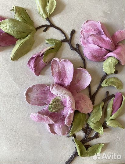 Объемная картина Ветка магнолии