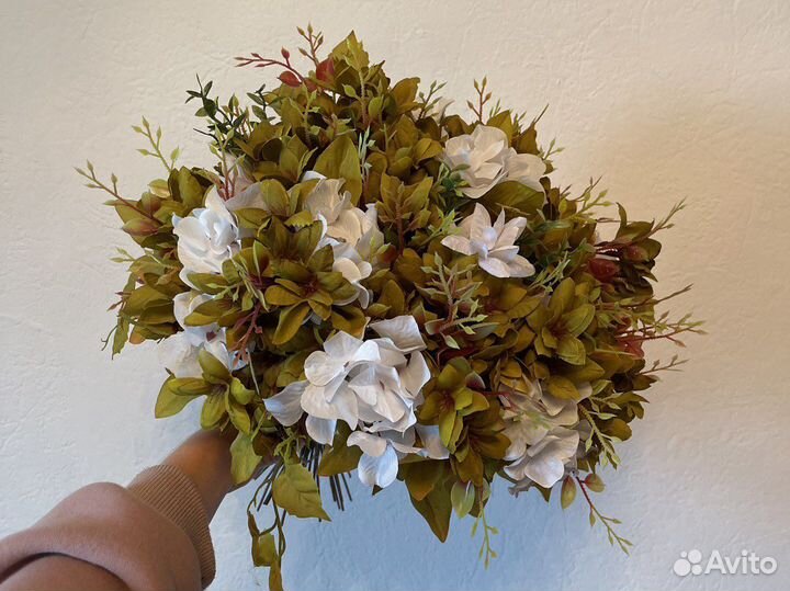 Букет искусственные цветы зелень