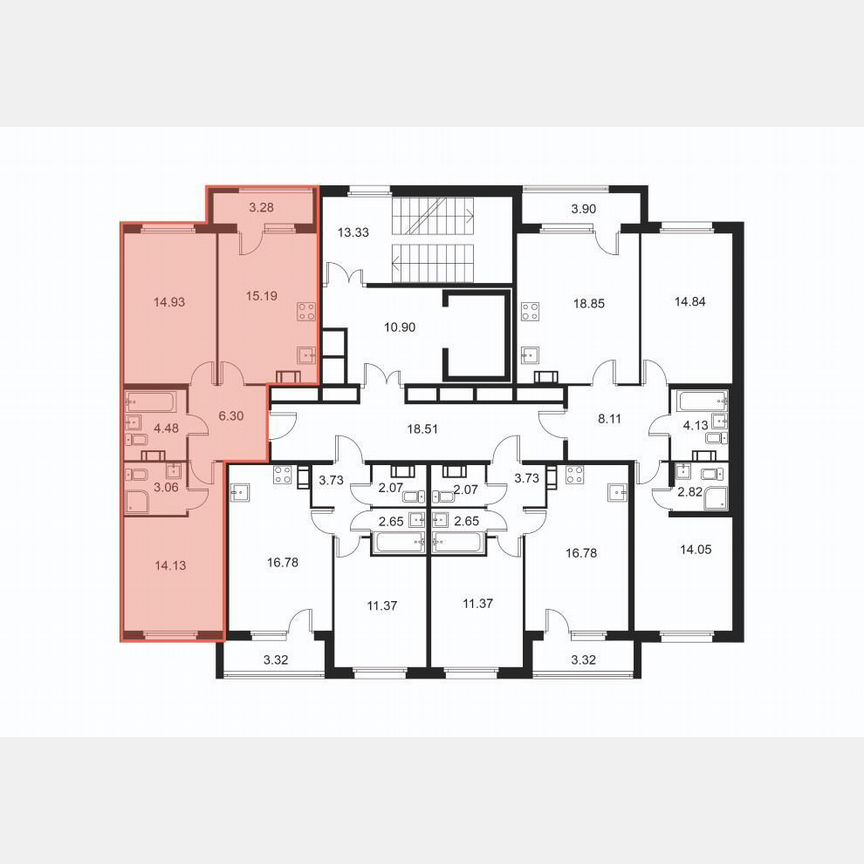 2-к. квартира, 59,7 м², 4/9 эт.