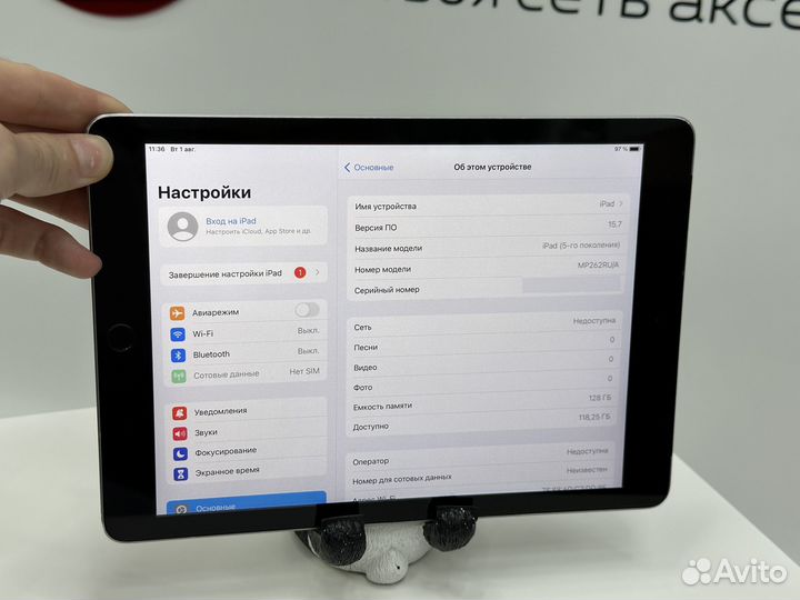 Apple iPad 5 2017 128Gb + сим карта Cellular Space