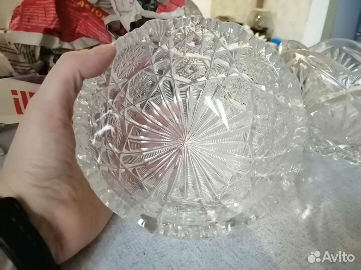 Салатница хрустальная СССР