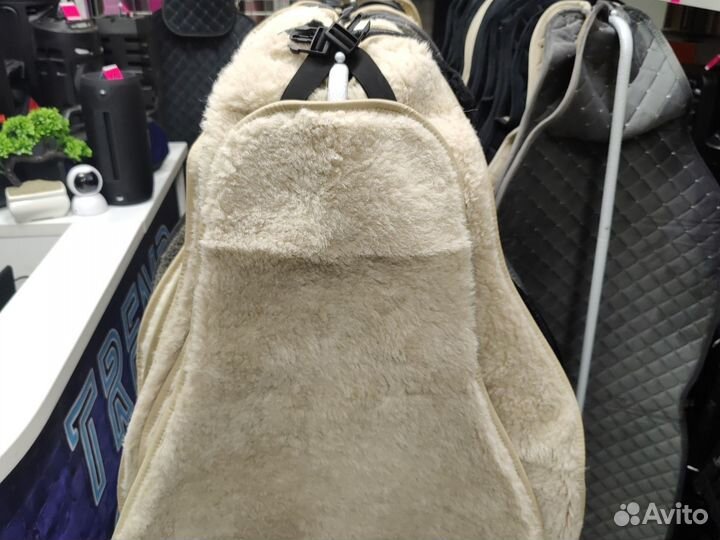 Меховые накидки шерсть бежевая