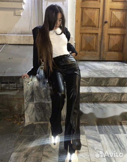 Кожаные брюки новые