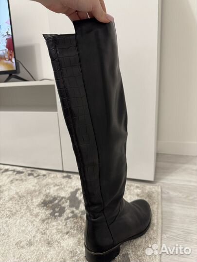 Сапоги кожаные женские