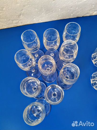 Бокалы фужеры стаканы рюмки два набора, за набор
