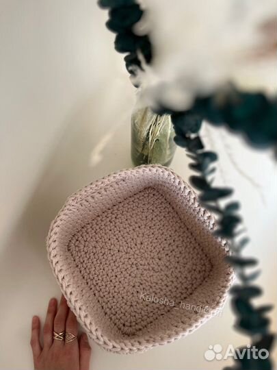 Корзинка из хлопкового шнура