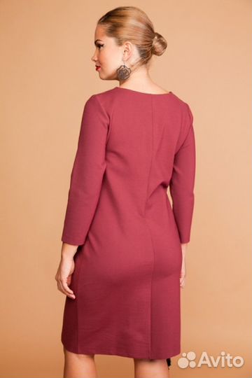 Платье трикотаж однотонное