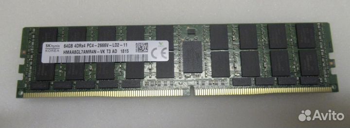 32Gb DDR4 2933MHz Samsung ECC Reg 18шт 64Gb 128Gb