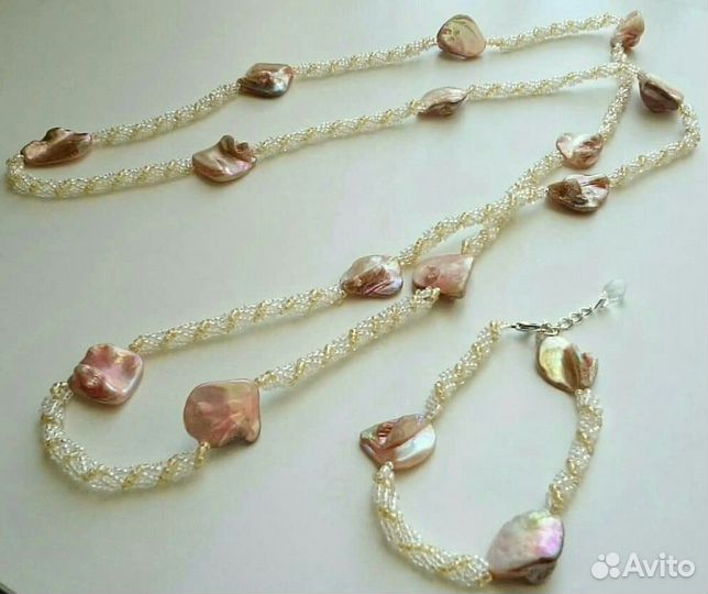 Бусы и браслет 