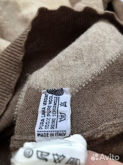 Шерстяной свитер с ромбами