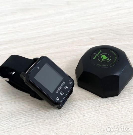 Кнопка вызова официанта модель Бургер и часы Элит