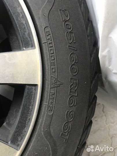 Колеса на дисках зимние 205 60 16 шипы