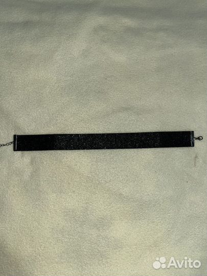 Чокер женский черный со стразами