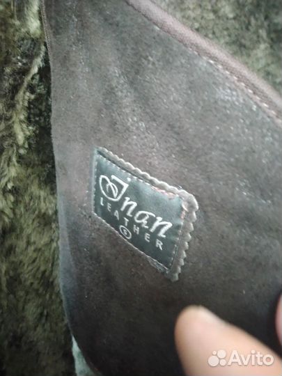 Дубленка мужская+ кепка кожа комплект турция