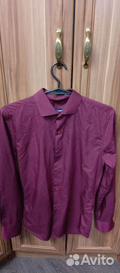 Рубашка бордовая