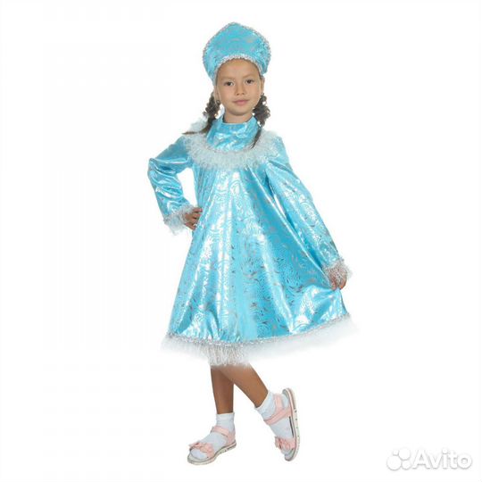 Карнавальный костюм для девочки Снегурочка 98 104