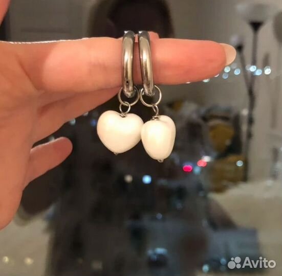 Чокер колье с керамическим сердцем