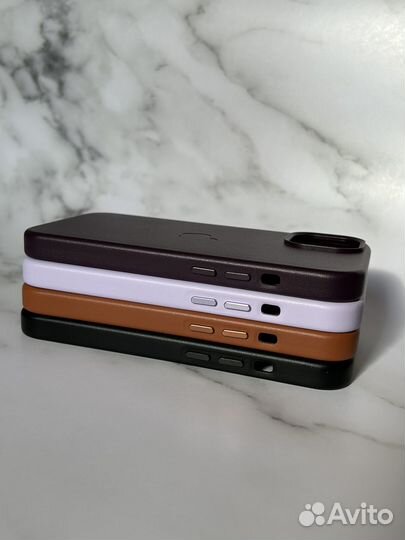 Кожаный чехол на iPhone 12, 13, 13 Pro Max, 14