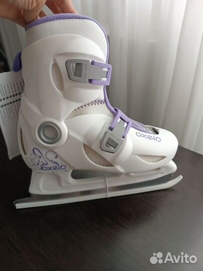 Коньки фигурные детские раздвижные, размер 32-34