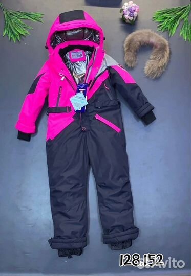 Зимний комбинезон для девочки 128-152 новый