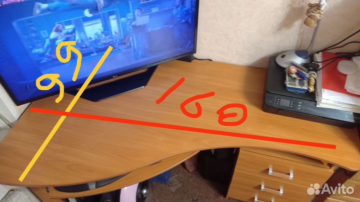 Компьютерный стол б.у 1600*990*800