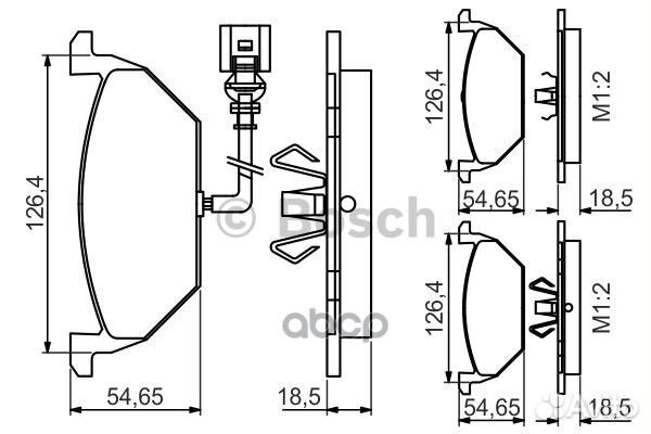 Колодки тормозные дисковые перед LCV 098649