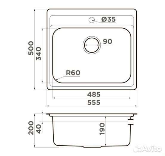 Мойка Ashi 56 in арт. 4993449