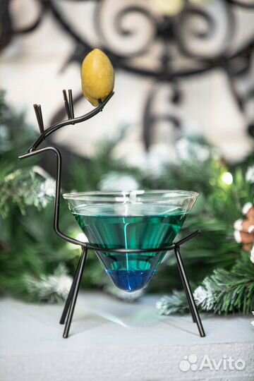 Бокал новогодний олень