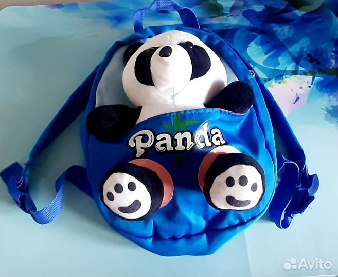 Рюкзак детский с игрушкой панда