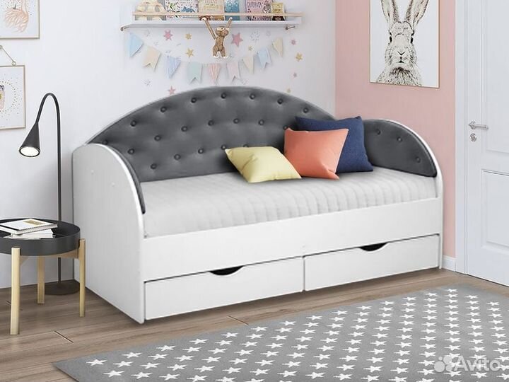 Кроватка мягк спинка разные цвета для малыша