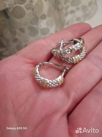 Серьги серебро