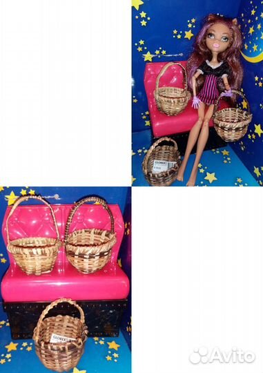 Корзинки плетеные для оформления и кукол