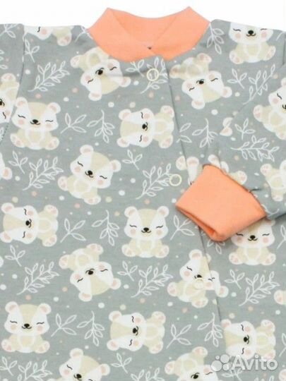 Комбинезон слип новый с начесом 74-80 на кнопках