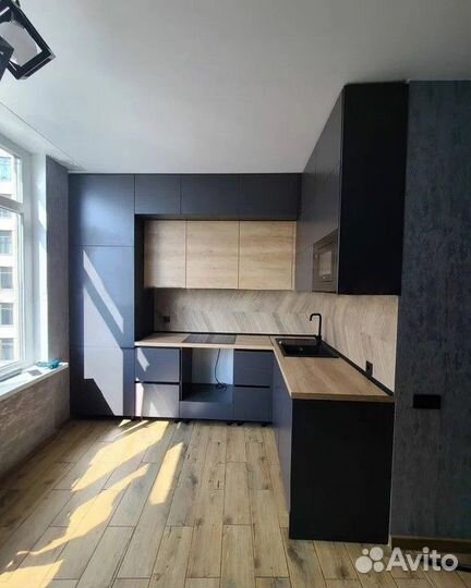 Кухонный гарнитур эмаль без ручек hk 8752