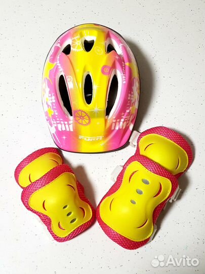 Коньки роликовые fora раздвижн., р 31-34 с защитой