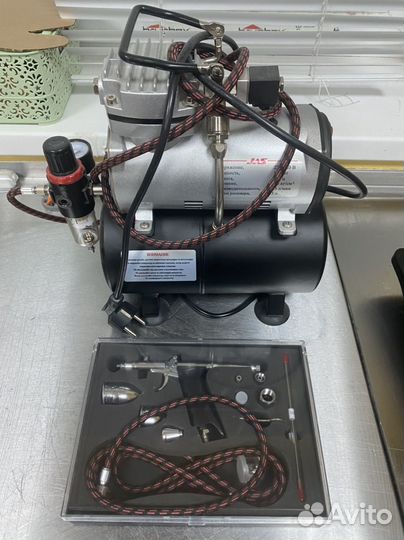 Компрессор Jas 1208, 3л и аэрограф Jas 1146