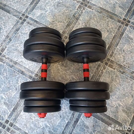 Гантели 2 по 15 кг. Новые гантели. Разборные