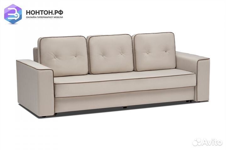 Диван еврокнижка Берген 3-х местный бежевый