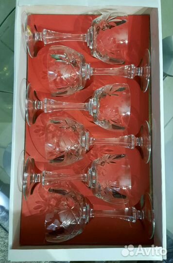 Хрустальные фужеры Богемия времён СССР