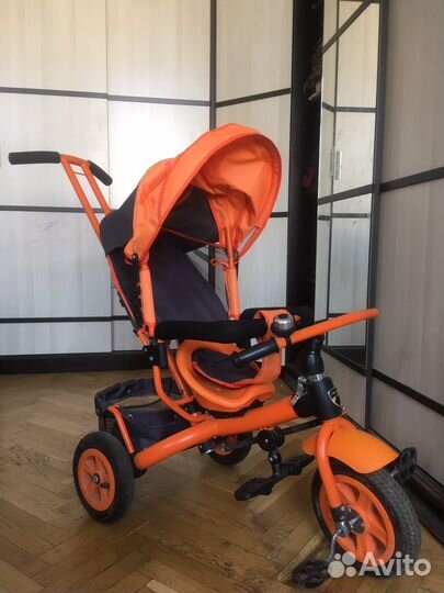 Детский велосипед коляска с ручкой