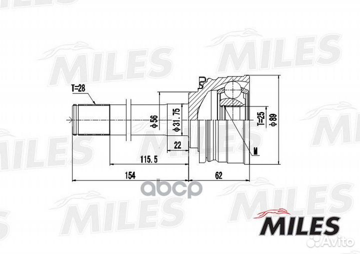 ШРУС mitsubishi pajero/montero 2.0-3.0 86-96 на