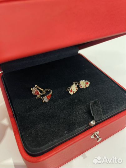 Золотые серьги для девочки