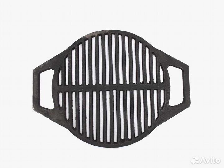 Чугунная решетка-гриль круглая диаметром 335 мм