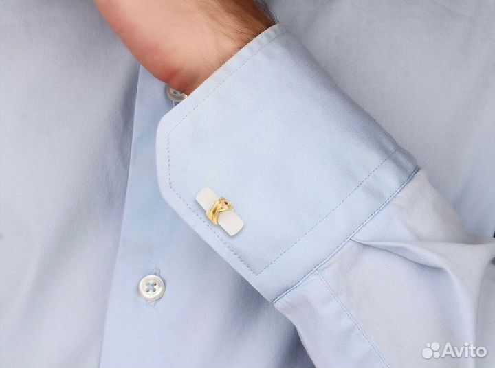 Золотые запонки Tiffany с перламутром 31 ct