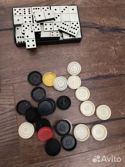 Игра русское лото, шашки, домино СССР