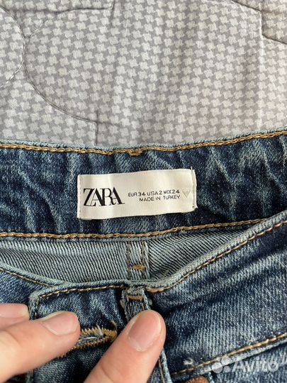 Джинсы zara женские широкие