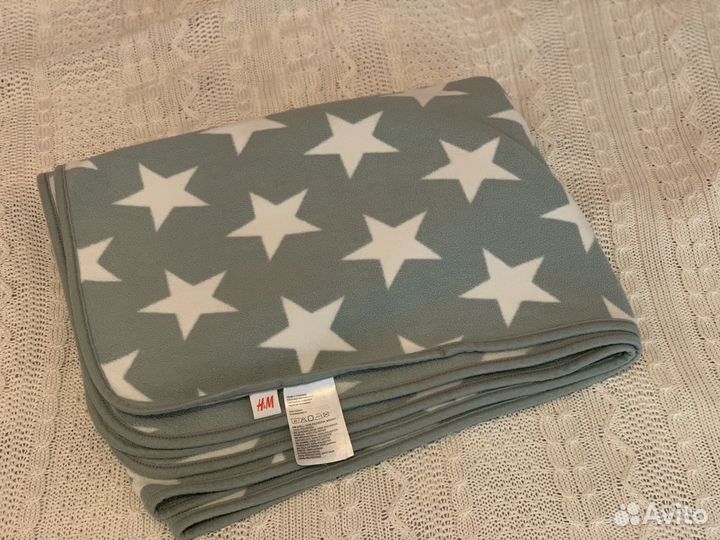 Детский флисовый плед со звездами H&M 100*150